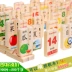 100 ký tự Trung Quốc Domino bé biết chữ giáo dục sớm khối gỗ giáo dục cho trẻ em đồ chơi 2-3-4 tuổi