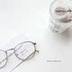 Một Chai G08 tươi văn học retro cổ điển tối giản kim loại kính vuông đơn giản khung vài cặp kính kinh mat Kính