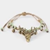 Giáng sinh handmade vòng đeo tay bằng gốm Ma Jialu với hươu tuổi bronze deer head bracelet điều chỉnh phụ kiện giải trí