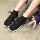 2018 mới cao vớ giày nữ Hàn Quốc phiên bản của ulzzang giản dị hoang dã bay dệt đàn hồi thể thao vớ giày của phụ nữ giày nữ bitis Giày cao gót