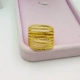 Mới Nhật Bản và Hàn Quốc giả vàng 3D nhẫn vàng nữ bầu không khí đồng xu euro mạ vàng ngón trỏ vàng mở trang sức điều chỉnh
