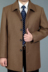 Mùa thu và mùa đông mô hình người đàn ông trung niên của lỏng giản dị áo len nam dài ve áo len áo khoác áo gió dày Áo len