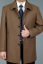 Mùa thu và mùa đông mô hình người đàn ông trung niên của lỏng giản dị áo len nam dài ve áo len áo khoác áo gió dày