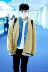 Mùa xuân và Mùa Thu của Nam Giới Exo Zhang Yixing với Loose Knit Cardigan Tương Phản Joker Colorblock Dài Tay Áo Len Vài áo đôi đẹp Cặp đôi áo len