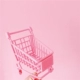 Nhật bản màu hồng cô gái tim mini giỏ mua hàng xe đẩy máy tính để bàn trang trí phun lưu trữ giá ảnh đạo cụ món quà Trang trí nội thất