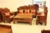 Redwood Caiyuan Sofa Sofa Gỗ hồng mộc Nội thất Sofa bảy mảnh Sofa phòng khách cỡ nhỏ - Bộ đồ nội thất