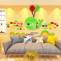Мультяшные трехмерные детские наклейки на стену для спальни для детской комнаты, украшение в помещении, самоклеющаяся наклейка, 3D