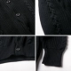 Gốc Nhật Bản Mùa Xuân và Mùa Thu tự chế linen mẫu đan cardigan áo len nam lỏng áo len áo len màu đen triều áo nam Cardigan