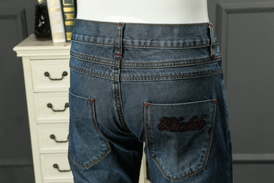 捌 không giảm giá của nam giới tủ cắt tiêu chuẩn mùa xuân và mùa thu jeans của nam giới thẳng denim giản dị quần dài nam quần hoang dã Cao bồi