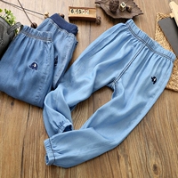 Mát mỏng nam giới và phụ nữ chống muỗi quần bé Tensi jeans 2018 mùa hè quần áo trẻ em trong các trẻ em lớn điều hòa không khí quần quần áo trẻ em xuất khẩu