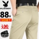 Playboy của nam giới thường quần mùa xuân và mùa hè phần mỏng trung niên stretch straight quần của nam giới kinh doanh loose daddy quần