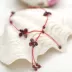 Authentic garnet pha lê tự nhiên thả dây đeo vòng chân dây đỏ tươi và trang sức đơn giản nữ có thể được tùy chỉnh - Vòng chân