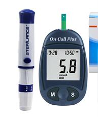 Глюкометр комплект 艾科精益血糖仪配试纸独立包装25条+25针 糖尿病血糖仪测试条家用