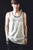 Của nam giới vest cotton triều thanh niên mồ hôi vest mùa hè Hàn Quốc phiên bản của lỏng không tay t-shirt bóng rổ áo triều nam