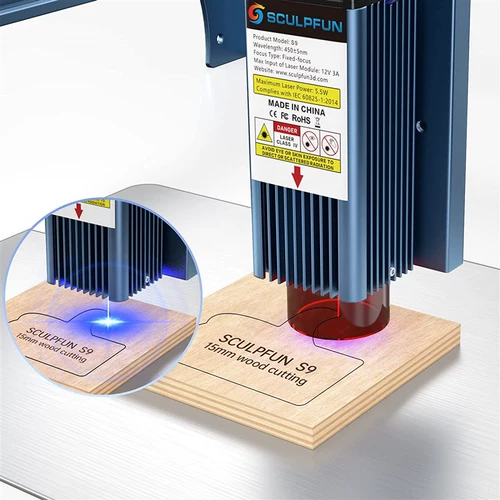 Sculpfun S9 90W Эффект лазерная гравер-гравер Ультратонкая лас