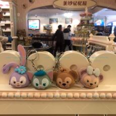 Брелок 上海迪士尼乐园达菲雪莉杰拉多尼星黛露硅胶迷你硬币包挂件钥匙扣