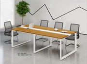 Bảng điều khiển nội thất văn phòng hiện đại tối giản dài bàn bàn đào tạo bảng dải hình dạng bàn họp nhỏ bàn hội nghị - Nội thất văn phòng