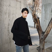 BANGBOY mẫu mùa thu đông tự chế với áo len nửa cổ màu rắn, áo len oversize Hàn Quốc