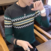 Jiao 862 áo len cổ tròn nam mùa thu set phiên bản Hàn Quốc của phần mỏng mỏng dệt kim