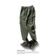 ANG2 Velcro quần mùa thu Đàn ông mới nhiều túi dụng cụ thường xuyên quần lỏng xu hướng quần lỏng
