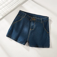 Mùa hè 2018 mới màu rắn thời trang quần short denim nữ 6149-11 quần bò ống sớ