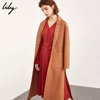 Lily2019 mùa đông mới của phụ nữ kẻ sọc cổ điển kẻ sọc cổ điển với áo khoác len dài áo len 1905 - Áo len lót đôi áo khoác nữ hot trend 2021