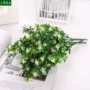Mô phỏng Milan cỏ nhà nhựa hoa giả phòng khách trang trí hoa nhỏ chậu hoa cắm với hoa bạch đàn milan - Hoa nhân tạo / Cây / Trái cây cây đào giả