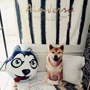 Khuyến mãi gối vui nhộn mô tả bông PP phổ biến trong bán nóng nhung Husky vải sang trọng đồ chơi Shiba Inu
