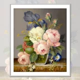 Цзяо Ян хочет бросить пиони цветы, картинки Cross Emelcodery 2020 Новая вышиваемая вышива