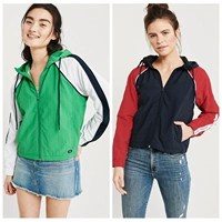 Abercrombie Fitch American подлинная AF Женская весна и летняя тонкая куртка полная плащ на молнии 252032-1