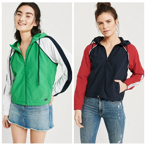 Abercrombie Fitch American подлинная AF Женская весна и летняя тонкая куртка полная плащ на молнии 252032-1