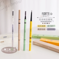 Flortte, двусторонний прозрачный карандаш для бровей, 3 предмета, натуральная и стойкая формула