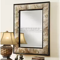 Американское ретро -ретро -мягкое стрельбу из изогнутого зеркала стена настенная зеркальный зеркальный зеркальный зеркальный зеркал Лесное зеркало зеркало