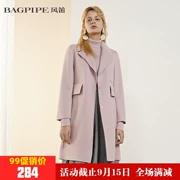 Bagpipes dành cho nữ mùa đông 2018 đích thực phụ nữ mới dài phần len mỏng áo khoác len chính hãng - Trung bình và dài Coat