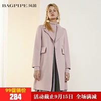 Bagpipes dành cho nữ mùa đông 2018 đích thực phụ nữ mới dài phần len mỏng áo khoác len chính hãng - Trung bình và dài Coat áo gió nữ