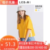 Áo thun ngắn tay Lecho nữ 2019 xuân mới dành cho nữ áo sơ mi nửa tay nửa rộng giản dị - Áo phông áo phông nữ rộng