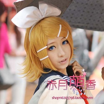 taobao agent Cosplay wig V home Vocaloid mirror RIN/Gemini sister/camellia/static mirror sound bell