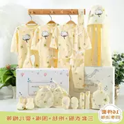 Bộ quần áo trẻ em bằng vải bông Đài Loan 0-3 tháng 6 mùa hè trẻ sơ sinh trăng tròn - Bộ quà tặng em bé