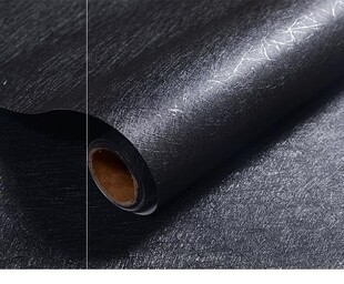 哑光黑色防水壁纸带背胶自粘pvc即时贴店面装修家具柜子翻新贴纸