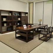 Bàn gỗ rắn Bàn điều hành mới Trung Quốc ông chủ bàn giám sát bàn đơn giản hiện đại tổng thống bàn - Nội thất văn phòng