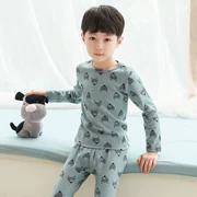 Hàn Quốc-Mỹ chàng trai đẹp trai Pyjama đồ lót nhiệt cho trẻ em bộ quần áo trẻ em mùa thu lớn 2019 mới 3-5 tuổi - Quần áo lót