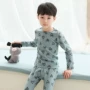 Hàn Quốc-Mỹ chàng trai đẹp trai Pyjama đồ lót nhiệt cho trẻ em bộ quần áo trẻ em mùa thu lớn 2019 mới 3-5 tuổi - Quần áo lót đồ lót cho bé gái