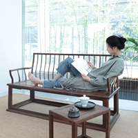 Новый китайский сплошной древесина -бездельное кресло, чайное кресло, платье, простая расческа, задний стул диван -стул Черный ореховый орех мебель