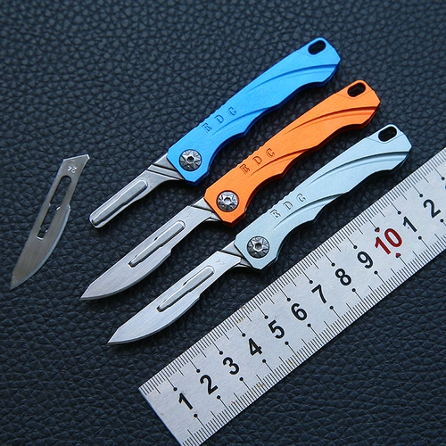 Маленький брелок, металлический складной нож, складное лезвие, алюминиевый сплав