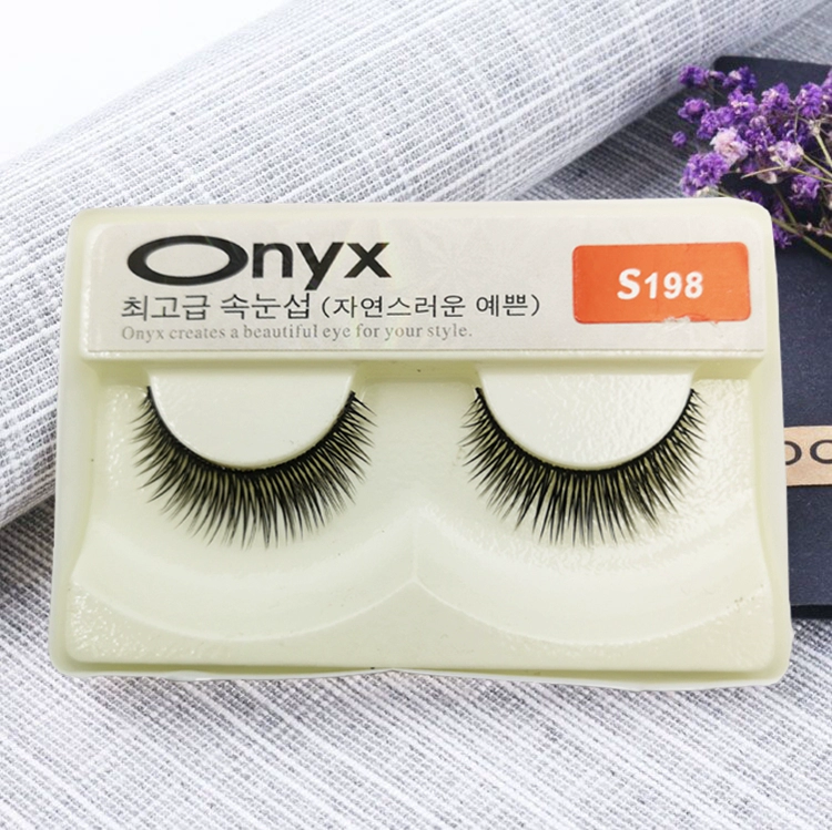 Dòng Onyx Mi giả Onyx thủ công Hàn Quốc S198 trong hộp 10 cặp mắt Bergai - Lông mi giả