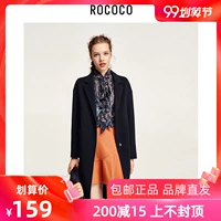 Áo khoác nữ ROCOCO Rococo đích thực 2019 mùa đông mới áo khoác dài hai mặt nữ áo khoác len màu rắn - Áo len lót đôi áo khoác lông vũ nữ