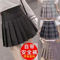 Летняя белая цветная мини-юбка, студенческая юбка в складку, 2020, высокая талия, А-силуэт