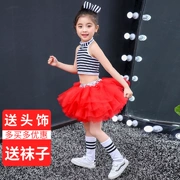 Ngày của trẻ em Trẻ em mới Trang phục khiêu vũ hiện đại Dịch vụ biểu diễn cổ vũ Trang phục khiêu vũ Jazz Trang phục váy lông vũ - Trang phục