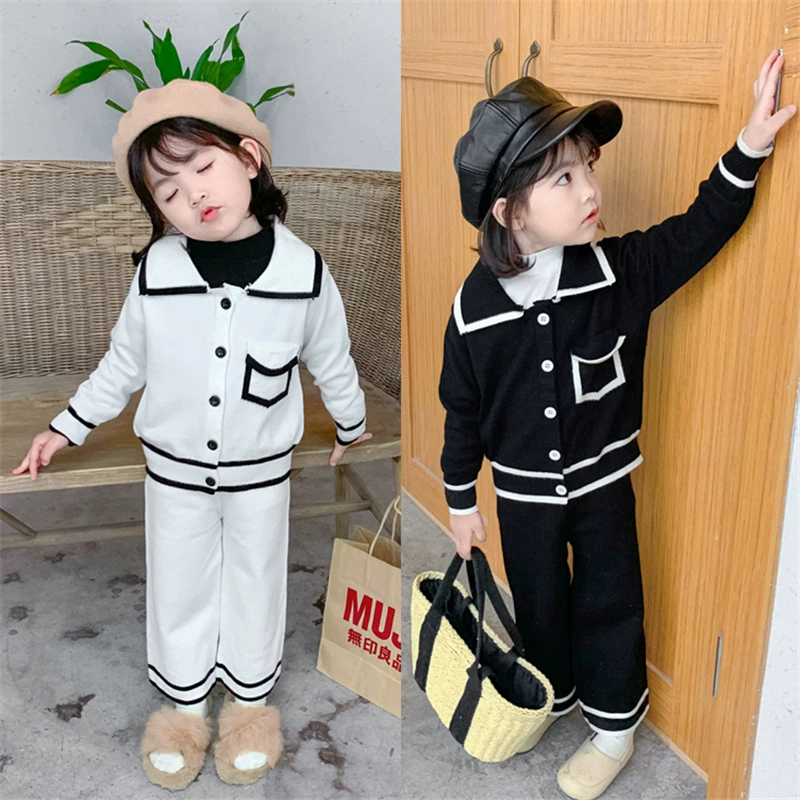 Cha mẹ trẻ con và áo len dệt kim kiểu tây phù hợp với cô gái nhỏ thơm mùa xuân thời trang Hàn Quốc cho bé - Trang phục dành cho cha mẹ và con