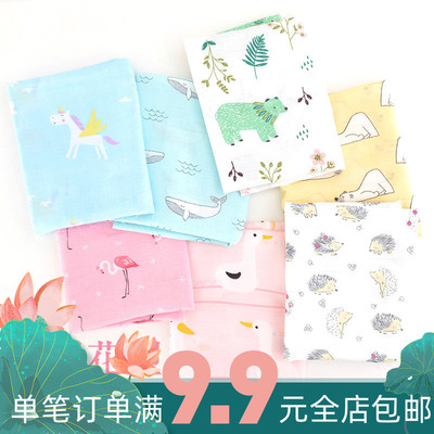 taobao agent Pure cotton double -layer gauze baby baby mouth towel water towel diaper beam belly with all cotton fabric